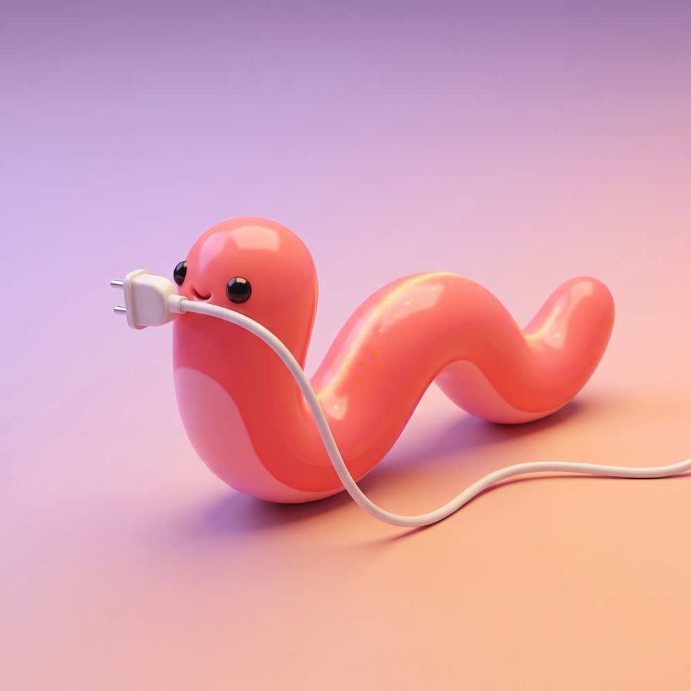 Ellie holding an unplugged cable